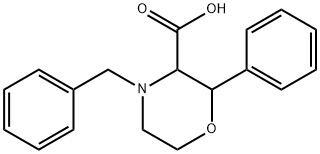 4-Benzyl-2-phenyl-morpholine-3-carboxylic acid 化学構造式