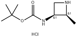 tert-butyl N-[cis-2-methylazetidin-3-yl]carbamate hydrochloride Struktur