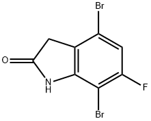 4,7-dibromo-6-fluoro-2,3-dihydro-1H-indol-2-one Structure