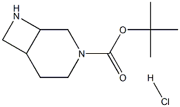 TERT-BUTYL 3,8-DIAZABICYCLO[4.2.0]OCTANE-3-CARBOXYLATE HYDROCHLORIDE 结构式