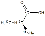 L-Alanine-13C3,15N, 202407-38-3, 结构式