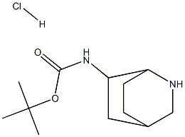 tert-butyl N-{2-azabicyclo[2.2.2]octan-6-yl}carbamate hydrochloride 化学構造式