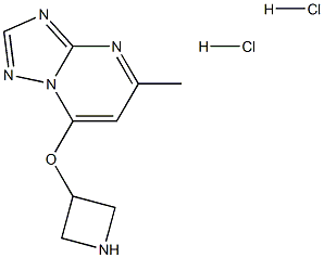 3-({5-methyl-[1,2,4]triazolo[1,5-a]pyrimidin-7-yl}oxy)azetidine dihydrochloride Struktur