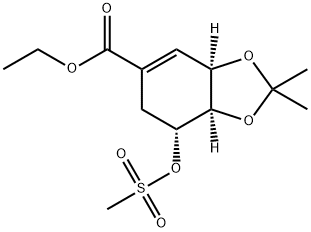 Ethyl 3,4-O-Isopropylidene-5-O-methanesulfonylshikimate Struktur