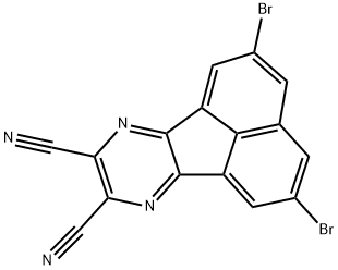 2,5-二溴萘并[1,2-B]吡嗪-8,9-二腈, 2044685-88-1, 结构式