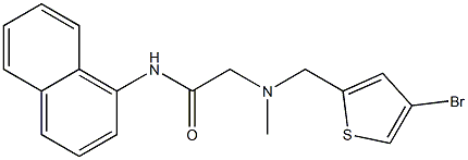 Acetamide, 2-[[(4-bromo-2-thienyl)methyl]methylamino]-N-1-naphthalenyl- Struktur