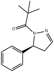 (S)-2,2-dimethyl-1-(5-phenyl-4,5-dihydro-1H-pyrazol-1-yl)propan-1-one 化学構造式