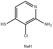 2-amino-3-chloro-4-mercaptopyridine 化学構造式