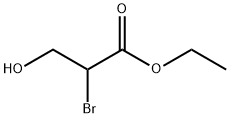 Propanoic acid, 2-bromo-3-hydroxy-, ethyl ester Struktur