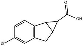 4-bromo-1H,1aH,6H,6aH-cyclopropa[a]indene-1-carboxylic acid Struktur