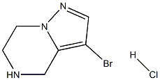 3-bromo-4H,5H,6H,7H-pyrazolo[1,5-a]pyrazine hydrochloride Struktur