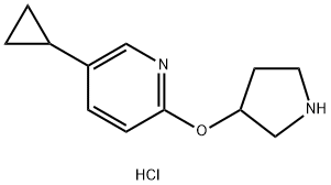 5-cyclopropyl-2-(pyrrolidin-3-yloxy)pyridine dihydrochloride Structure