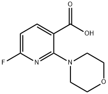 6-氟-2-吗啉代烟酸 结构式