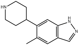 5-methyl-6-(piperidin-4-yl)-1H-indazole Struktur