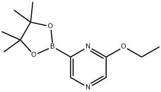 6-エトキシピラジン-2-ボロン酸ピナコールエステル 化学構造式