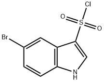 5-溴-1H-吲哚-3-磺酰氯 结构式