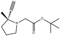 (2R)-2-ethynyl-2-methyl-1-pyrrolidineacetic acid 1,1-dimethylethyl ester Structure