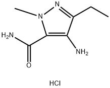4-氨基-3-乙基-1-甲基-1H-吡唑-5-甲酰胺盐酸 结构式