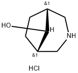 exo-3-azabicyclo[3.2.1]octan-8-ol hydrochloride Struktur
