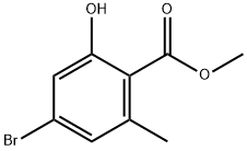 Methyl 4-bromo-2-hydroxy-6-methylbenzoate 化学構造式