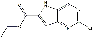 ethyl 2-chloro-5H-pyrrolo[3,2-d]pyrimidine-6-carboxylate Structure