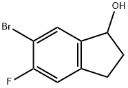 6-BROMO-5-FLUORO-2,3-DIHYDRO-1H-INDEN-1-OL Struktur