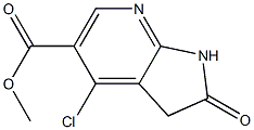 methyl 4-chloro-2-oxo-2,3-dihydro-1H-pyrrolo[2,3-b]pyridine-5-carboxylate Struktur