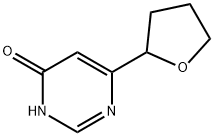 6-(tetrahydrofuran-2-yl)pyrimidin-4-ol 化学構造式