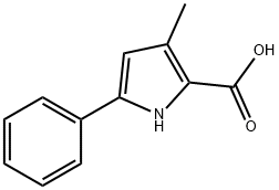 3-methyl-5-phenyl-1H-pyrrole-2-carboxylic acid, 2091494-76-5, 结构式
