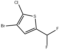 3-Bromo-2-chloro-5-(difluoromethyl)thiophene Struktur