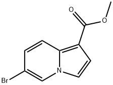 1-Indolizinecarboxylic acid, 6-bromo-, methyl ester 化学構造式