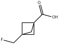 3-(fluoromethyl)bicyclo[1.1.1]pentane-1-carboxylic acid Struktur