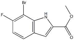 methyl 7-bromo-6-fluoro-1H-indole-2-carboxylate,2092716-68-0,结构式