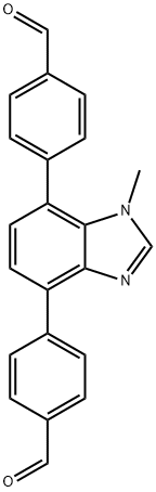 4,4'-(1-methyl-1H-benzo[d]imidazole-4,7-diyl)dibenzaldehyde Structure