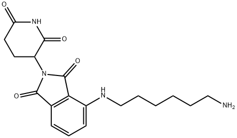 4-[(6-Aminohexyl)amino]-2-(2,6-dioxopiperidin-3-yl)isoindoline-1,3-dione HCl Struktur