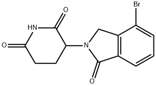 3-(4-bromo-1-oxoisoindolin-2-yl)piperidine-2,6-dione 化学構造式