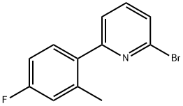 2-Bromo-6-(4-fluoro-2-methylphenyl)pyridine,209412-17-9,结构式