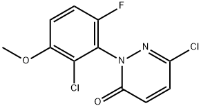 6-Chloro-2-(2-chloro-6-fluoro-3-methoxyphenyl)pyridazin-3(2H)-one 结构式