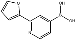 (2-(furan-2-yl)pyridin-4-yl)boronic acid 化学構造式