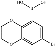 7-Bromo-2,3-dihydro-1,4-benzodioxine-5-boronic acid Struktur