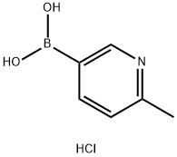 2-メチルピリジン-5-ボロン酸塩酸塩 化学構造式