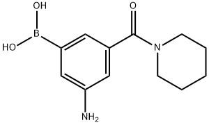 3-Amino-5-(piperidinocarbonyl)phenylboronic acid Structure