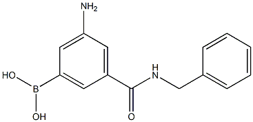 3-Amino-5-(benzylcarbamoyl)phenylboronic acid 化学構造式