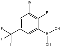 3-Bromo-2-fluoro-5-trifluoromethylphenylboronic acid Structure