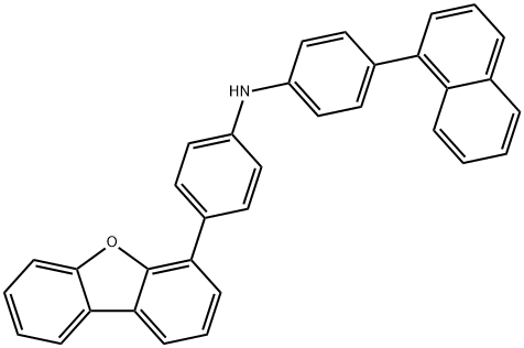 Benzenamine, 4-(4-dibenzofuranyl)-N-[4-(1-naphthalenyl)phenyl]- Structure