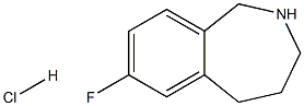 7-Fluoro-2,3,4,5-tetrahydro-1H-benzo[c]azepine hydrochloride Struktur