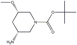 tert-butyl cis-3-amino-5-methoxypiperidine-1-carboxylate Structure