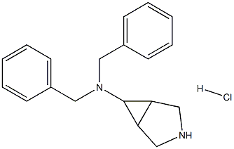 N,N-dibenzyl-3-azabicyclo[3.1.0]hexan-6-amine hydrochloride 化学構造式