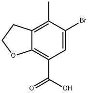 5-bromo-4-methyl-2,3-dihydrobenzofuran-7-carboxylic acid Struktur