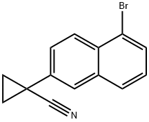 1-(5-Bromonaphthalen-2-yl)cyclopropane-1-carbonitrile, 2116763-10-9, 结构式